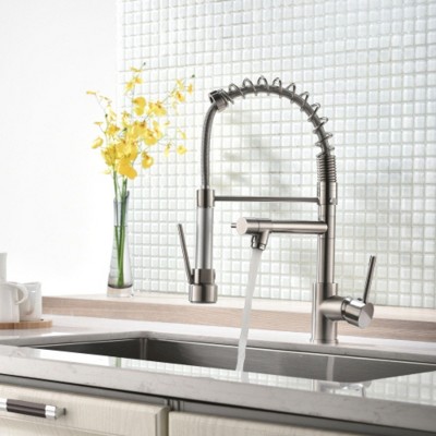 Kitchen Faucet with Pull-Down Sprayer, Single-Handle Lever
