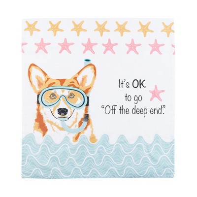 RightSide Designs Nauti Dogs/Corgi Scuba Towel