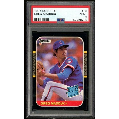 1987 Donruss #36 Greg Maddux Cubs Rated Rookie Card PSA 9 MINT