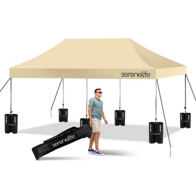 SereneLife Pop-Up Canopy Tent with Adjustable Height
