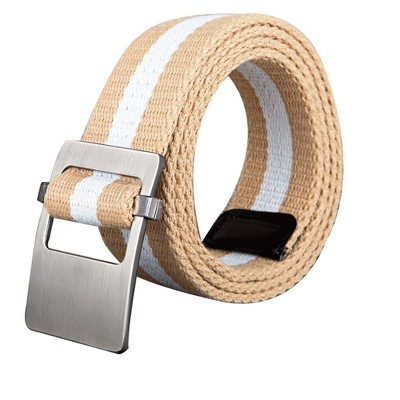 Unique Bargains Gender Neutral Canvas Web Belt with Metal Slide Buckle Width 1 1/2" 1 Pc