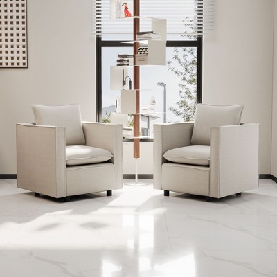NicBex Couches for Living Room Single Sofa Chair Premium Fabric Upholstered Modern Comfortable Sofa Couch with Soft Breathable Seat Cushion