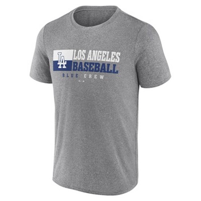 MLB Los Angeles Dodgers Men's Gray Short Sleeve T-Shirt