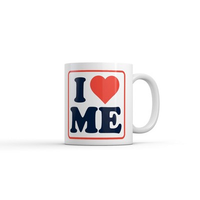 Crazy Dog I Heart Me Mug Funny Sarcastic Graphic Novelty Coffee Cup-11oz