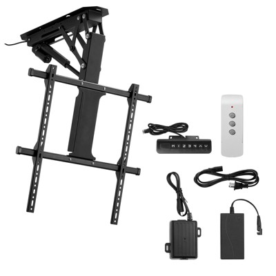 VEVOR Motorized Ceiling TV Mount, TV Wall Mount for 32 to 65 Inch TV, Electric Adjustable Ceiling TV Mount, Motorized Flip Down TV Mount, Black