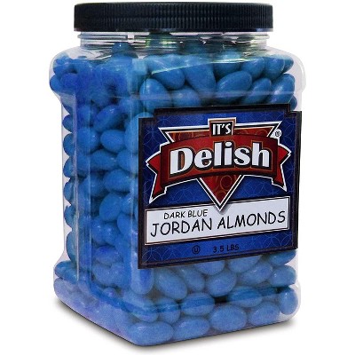 Dark Blue Jordan Almonds by It's Delish – 3.5 lbs Jumbo Container