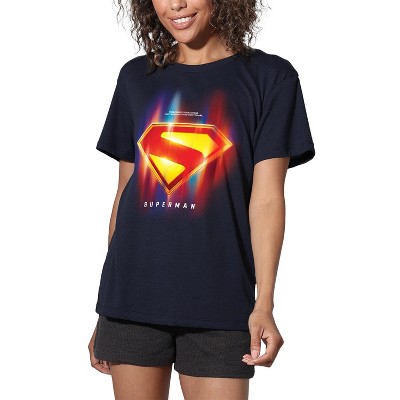Women's Superman 2025 Glowing Shield Choices Loose T Shirt