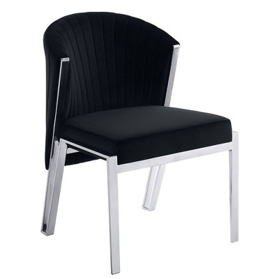 Acme Furniture 21" Fallon Velvet Mirrored Accent Chair