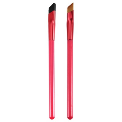 Unique Bargains Multifunction Three-dimensional Eyebrow Concealer Brush Small Coffee Black Bristle 2pcs