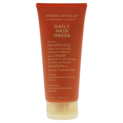 Mixed Chicks Daily Hair Dress Dry Hair Conditioning Cream, 6 oz (177 Ml) Lightweight Hair Leave-in Moisturizer