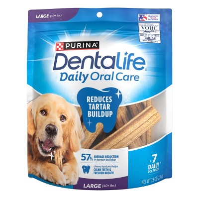 Purina Dentalife Daily Oral Care Chicken Flavor Large Dental and Hard Chew Dog Treats - 7.8oz