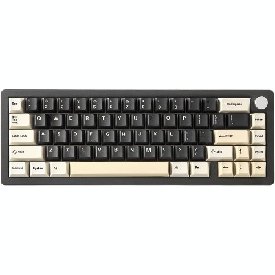 MaseiKar Wireless Mechanical Keyboard, Full Aluminum CNC, 65% Knob Control, Bluetooth/2.4G/Wired, Hot Swappable Pre-lubed Switches