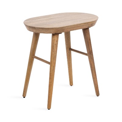 Kate and Laurel Conan Oval Wood Side Table