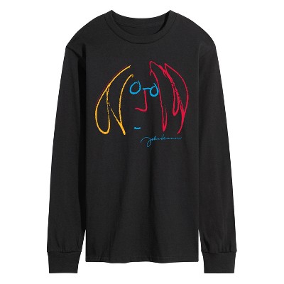 Men's - John Lennon - Line Drawing Long Sleeve Graphic T-Shirt
