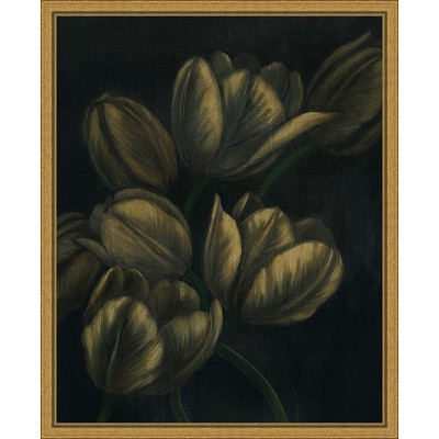 Amanti Art Gilded Tulips I by Grace Popp Framed Canvas Wall Art