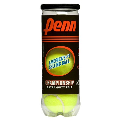 Penn Championship Extra Duty Tennis Balls - 3pk: Rubber Core, Plastic Shell