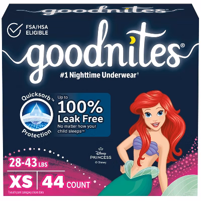 Goodnites Girls' Nighttime Underwear - (Select Size and Count)
