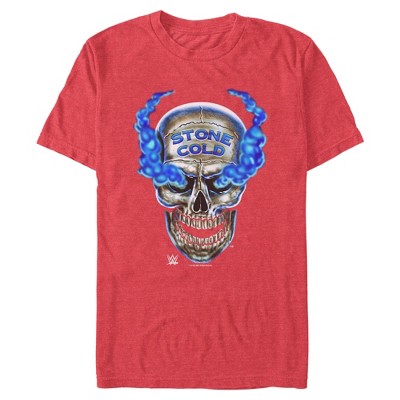 Mens WWE Stone Cold Smoke Skull T Shirt