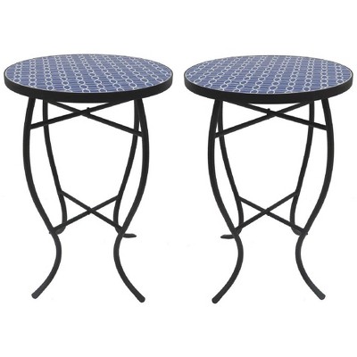 Jiallo Mosaic Art Collection Alpine Accent Table (Set of 2)