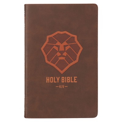 KJV Kids Bible, 40 Pages Full Color Study Helps, Presentation Page, Ribbon Marker, Holy Bible for Children Ages 8-12, Lion Emblem Faux Leather