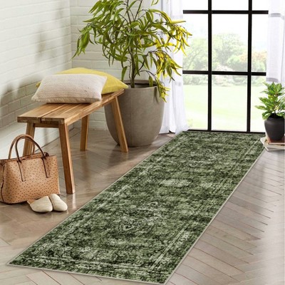 Vintage Boho Area Rug , Non-Slip, Washable, Soft, Short Pile, Non-Shedding Floor Carpet for Living Room,Bedroom Office