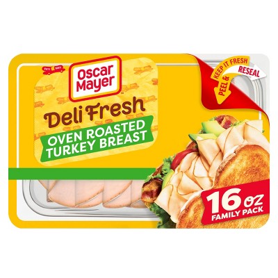 Oscar Mayer Deli Fresh Oven Roasted Turkey Breast Sliced Lunch Meat Family Size - 16oz