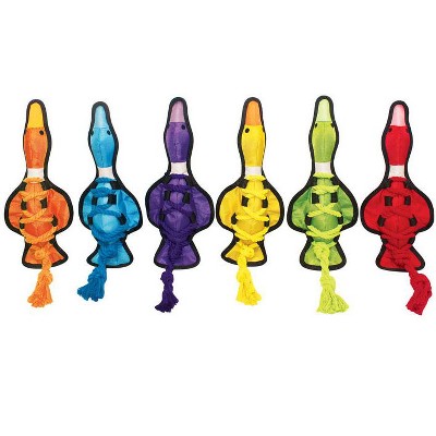Multipet Assorted Nylon Cross-Ropes Duck Dog Tug Toy Medium