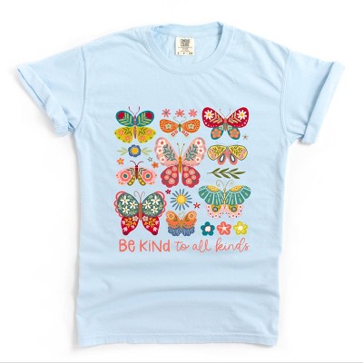 Simply Sage Market Be Kind To All Kinds Butterfly Garment Dyed Tee