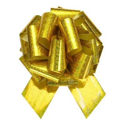 Unique Bargains Bright Giant Large Pull Bow Metallic Gift Wrapping Bows Ribbons