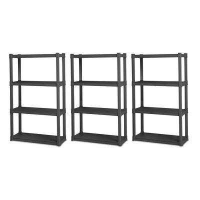 Sterilite Easy to Assemble Plastic Storage Shelves, Organize Bins in the Garage, Basement, Attic, Mudroom
