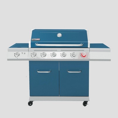 Royal Gourmet 6-Burner BBQ Liquid Propane 74000 BTU Gas Grill Blue