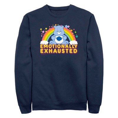 Men's Care Bears Grumpy Bear Emotionally Exhausted Sweatshirt
