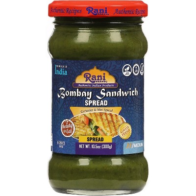 Bombay Sandwich Spread (Mint & Coriander) - 10.5oz (300g) - Rani Brand Authentic Indian Products