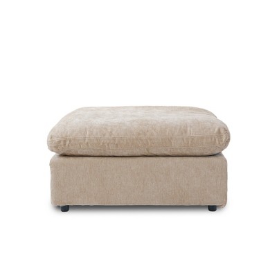 Modern Ottoman Module for Living Room, Cushion Covers Removable, Minimalist Comfy Breathable Footstool