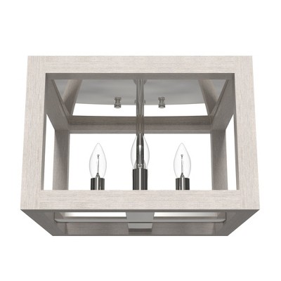 Hunter Fans 12.25" Squire Manor Ceiling Light Chrome Finish - Minimalist Flush Mount for Indoor Spaces