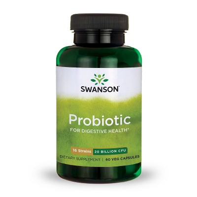 Swanson Probiotic for Digestive Health 20 Billion Cfu 60 Veg Caps