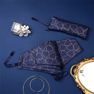 Clotth Folding Umbrella for Rain - Light and Portable, Rain or Shine, Manual Operation, Fiber Sun Umbrella, Vinyl Print