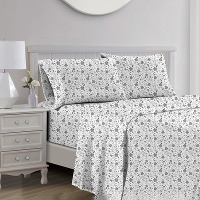 RT Designers Collection Lucy 1000 Thread Count CVC Ultra Soft Sheet Set Silver