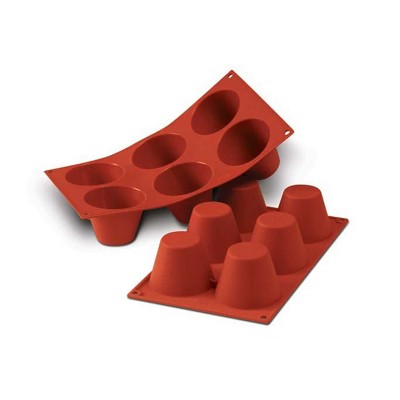 Silikomart Silicone Mold Muffin 5.6 Oz, 2.95" x 2.36" High, 6 Cavities