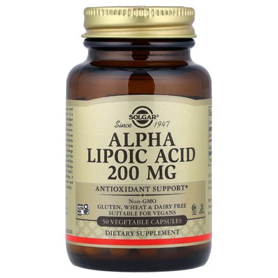 Solgar Alpha Lipoic Acid, 200 mg, 50 Vegetable Capsules