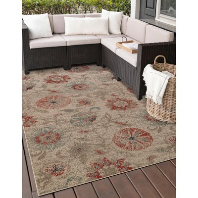 Unique Loom Outdoor Botanical Collection Area Rug - Fern