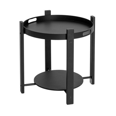 Storied Home Chic Tray Table Black