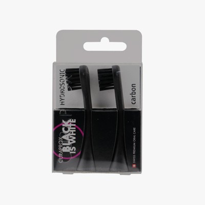 Curaprox BIW Carbon Duo Brush Heads – Sonic Whitening with Activated Carbon, 2 pcs