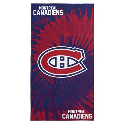 NHL Montreal Canadiens Tie Dye Beach Towel 30 x 60 inches