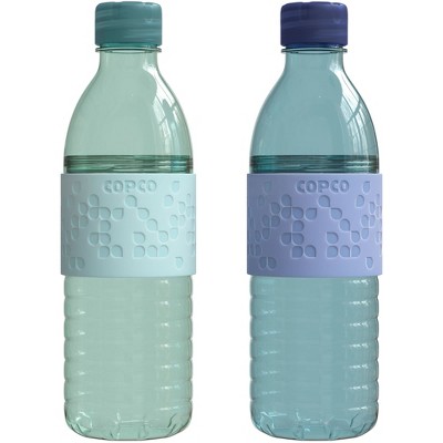 Copco Hydra 2-Pack Water Bottle 16.9 Ounce, Non Slip Sleeve, BPA Free, Tritan Plastic Reusable