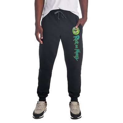 Rick And Morty Portal And Logo Unisex Jogger Sweatpants with Pockets for Men and Women Black