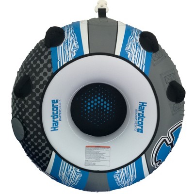 Hardcore Watersports Towable Chaos Tube – 54" Inflatable Water Tube, Heavy-Duty Nylon Cover with 4 Secure Handles and Quick-Connect Tow Hook