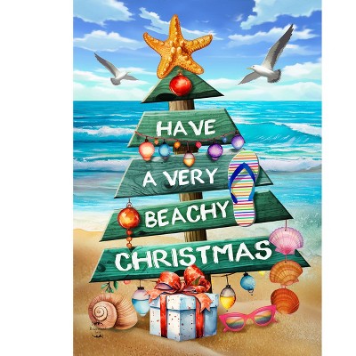 Briarwood Lane Double Sided House Flag 40x28 For Outdoor Beachy Christmas Tree For Christmas House Flag