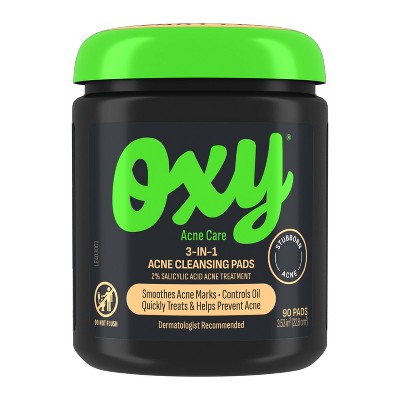 Oxy 3-IN-1 Maximum Strength 2% Salicylic Acne Facial Cleansing Pads - 90ct