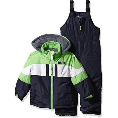 LONDON FOG Big Boy's 2-Piece Colorblock Coat & Snow Bib Snowsuit Sets